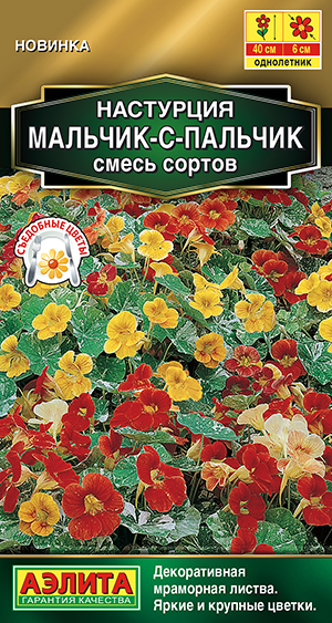 Настурция Мальчик-с-пальчик, смесь сортов Настурция Мальчик-с-пальчик, смесь сортов