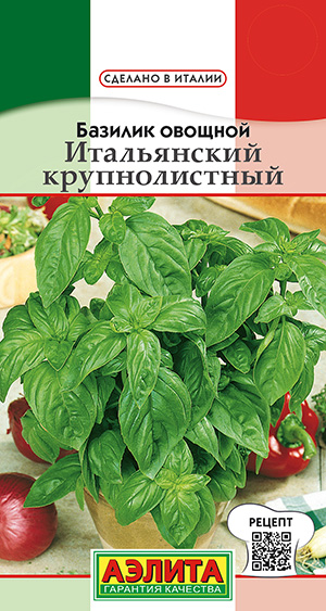 Базилик овощной Итальянский крупнолистный Базилик овощной Итальянский крупнолистный