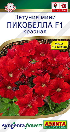 Петуния мини Пикобелла F1 красная - фото Петуния мини Пикобелла F1 красная - фото