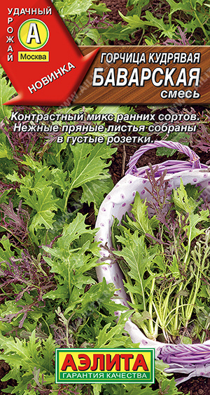 Горчица кудрявая Баварская, смесь - фото Горчица кудрявая Баварская, смесь - фото