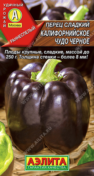 Перец сладкий Калифорнийское чудо черное - фото Перец сладкий Калифорнийское чудо черное - фото