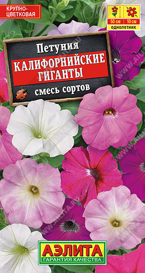 Петуния Калифорнийские гиганты крупноцветковая, смесь сортов - фото Петуния Калифорнийские гиганты крупноцветковая, смесь сортов - фото