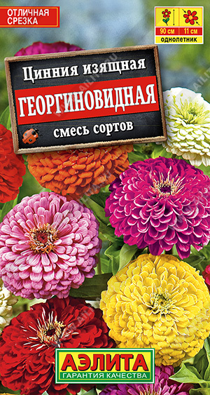 Цинния Георгиновидная, смесь сортов - фото Цинния Георгиновидная, смесь сортов - фото